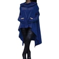 thumbnail image 1 of Innerwin Chandail à Capuche Manches Longues pour Femmes Automne Couleur Unie Chandail Décontracté Bleu P, 1 of 3