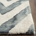 thumbnail image 3 of Safavieh Dip Dye Lara Distressed Wool Area Rug, Ivory/Gray, 7' x 7' Square, 3 of 7