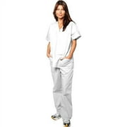 Meditreads Anti-Microbial Unisex Scrub Top, White