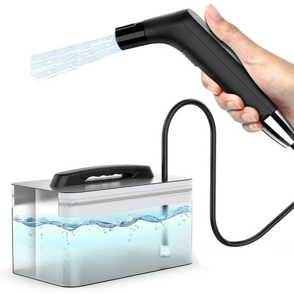 Bidet de Voyage Portable Électrique Rechargeable à Main Vaporisateur Bidet Personnel pour Hygiène Nettoyage pour Toilette avec Contenant d'Eau de 2,3 Litres