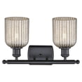 thumbnail image 2 of 516-2W-BK-G559-5ME Innovations Lighting Bridal Veil - 2 Light Bath Vanity-10 Inch Tall and 15 Inch Wide-Matte Black Finish-Mercury Glass Color, 2 of 3