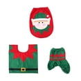 thumbnail image 1 of Asiento De Inodoro, Cubierta De Tanque, Alfombra, Juego De Baño Para Oficina En Casa 3 Uds Adornos Navideños, Cubierta Speravity HA024364-04, 1 of 5