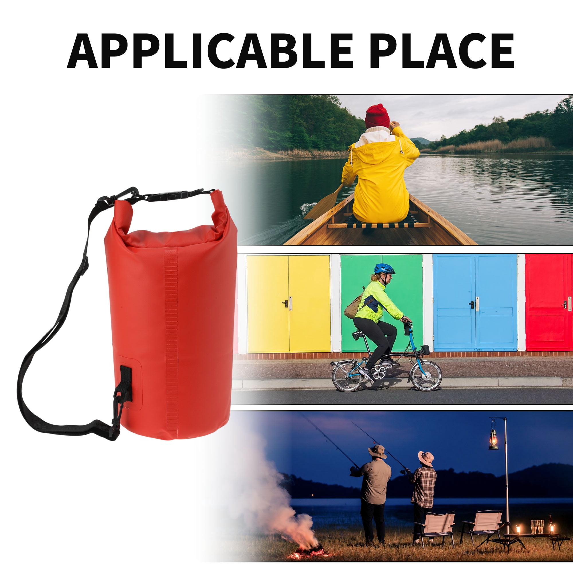 Unique Bargains Durable Waterproof Dry Bag Red Pattern 1