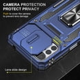 thumbnail image 6 of For Motorola Moto G22 2022 6.5", Hybrid Rugged PC Shell 360°Rotating Holder/Kickstand Camera Slide Car Mount Anti-fall Airbags Military-Grade Shockproof Anti-fingerprint Case,Navyblue, 6 of 7