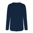 thumbnail image 5 of Women Fashion Casual Long Sleeve Solid Color Tops Shirts Blouses Tops Dark Blue Women Blending Shirts Women Shirts(S), 5 of 6