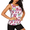 thumbnail image 2 of Bixox Women's Watercolor Flowers Printed Sleeveless Fitness Workout Running Quick-Dry Tank Top, 2 of 7