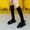 Black, variant on BKQCNKM Compression Socks for Women Knee High Socks for Women Warm Christmas Fashion Windproof Printing Mid Tube Socks Long Tube Cotton Compression Socks for Women Plus Size, Dark Gray One Size