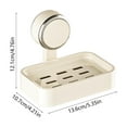 thumbnail image 3 of IPEWLEX Wall Mounted Suction Cup Soap Box - No Drilling, Bathroom Storage Rack, Multi-Purpose Shower Caddy with Drainage System, 3 of 6