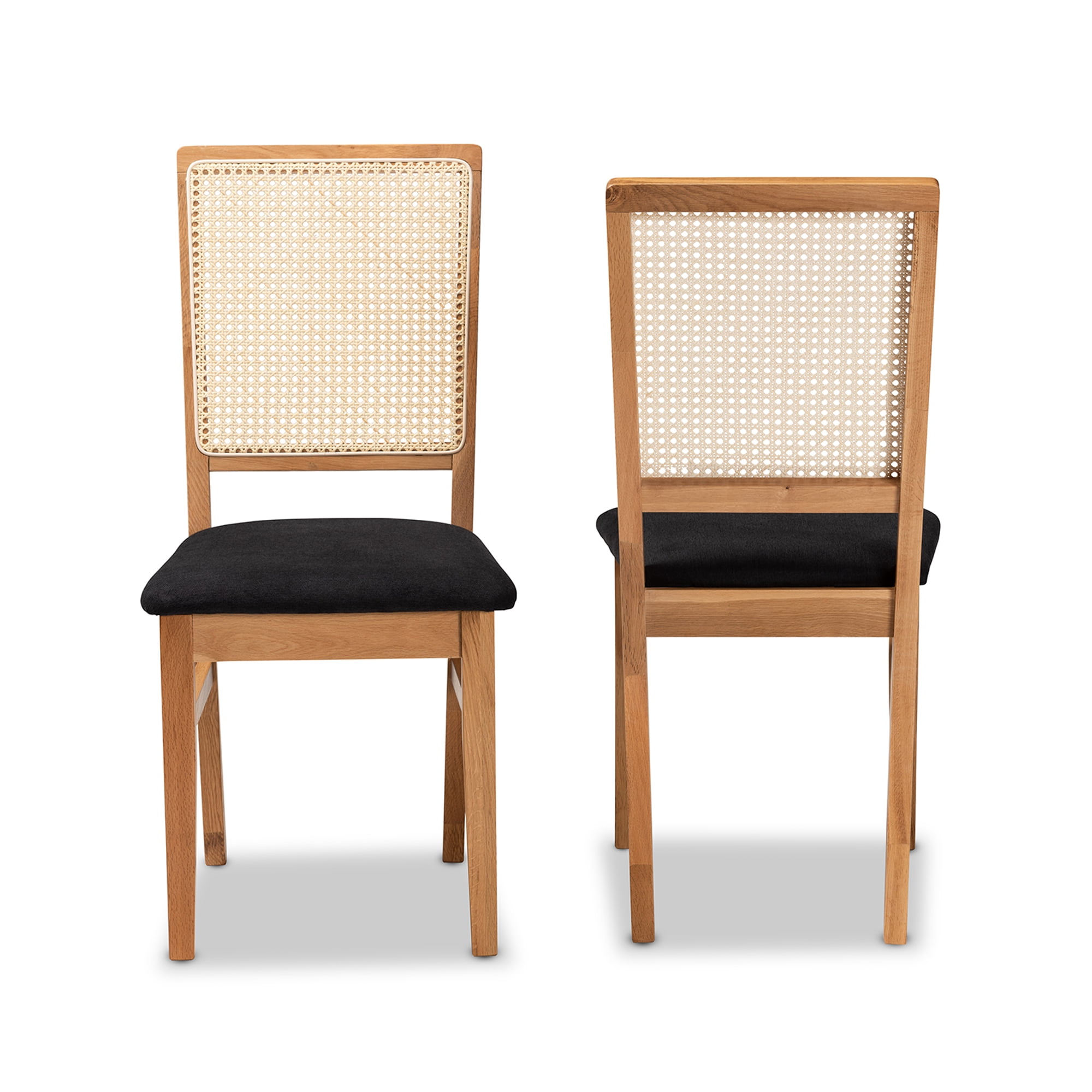 Baxton Studio Idris Dining Chair, Set of 2, Black