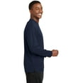 thumbnail image 3 of Sport-Tek K368 Mens Dri-Mesh Long Sleeve T-Shirt, Navy - 2XL, 3 of 6