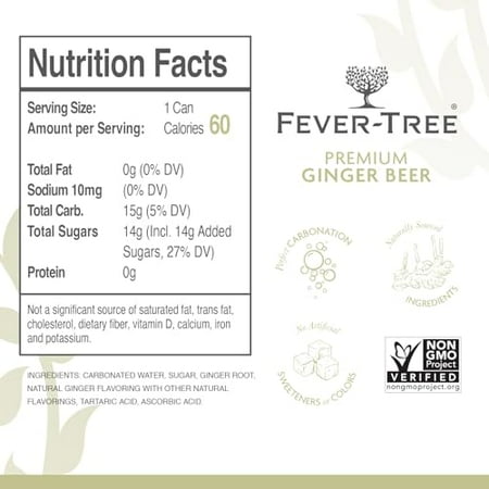 Fever-Tree Ginger Beer 150ml Cans; 8-pack