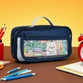 thumbnail image 3 of PEONAVET Stationery Storage Large Capacity Pencil Case Flip Cover Stationery Box Multifunctional Transparent Pencil Case, 3 of 6