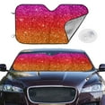 thumbnail image 2 of Kdxio Rainbow Glitter Print Windshield Sun Shade,UV Rays and Sun Heat Protection,Sunshade for Car Windshield,Car Shade Front Windshield - Small, 2 of 6