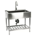 thumbnail image 6 of High-Temperature Resistant Sink with Elevated Bottom & Adjustable Feet, Stainless Steel Kitchen Sink, Stainless Steel Laundry Sink, Stainless Steel Sink with Faucet, for Gardens, and Home Use, 6 of 20