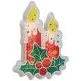 thumbnail image 4 of Northlight Lighted Berry Candle Christmas Window Silhouette - 12" - Clear Lights, 4 of 6