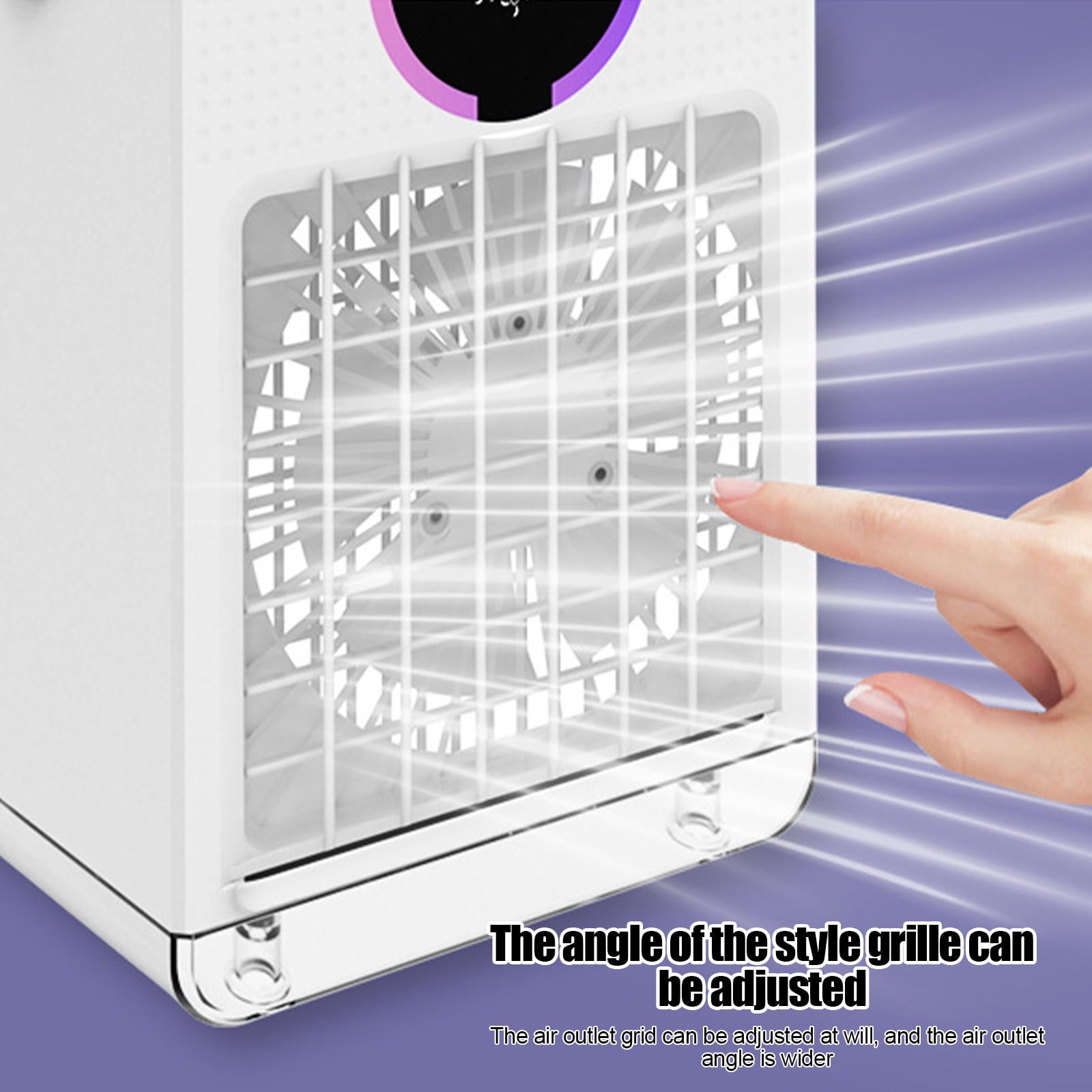 Portable Air Conditioners,3-IN-1 Evaporative Swamp Cooler,Windowless Air Conditioner,3 Speeds,Display Screen Colorful Lights,Smart Remote & Touch Control,for Bedroom,Indoor