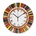 thumbnail image 4 of Eangee Home Design Clock Wall Decor Multicolor Face, Compressed Capiz, Indoor Safe, 13x2x13 Inches, 4 of 6