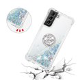 thumbnail image 5 of Funda para Samsung Galaxy S21 Plus 5G con Brillo Líquido Flotante, Purpurina, Parachoques y Anillo Giratorio Soporte, 5 of 5
