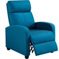 Topeakmart Upholstered Fabric Sofa Recliner Chair Adjustable Single Reclining Chair with