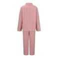 thumbnail image 5 of TIANZEN Winter Warm Pyjamas Sleepwear Two Piece With Pockets Pyjama Crew Neck Sweatshirt Plus Size Long Dressy Pant Suits for Women Suit plus Size Women Homecoming Pants Outfit Junior, 5 of 6