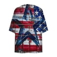 thumbnail image 6 of UVEASISHA American Flag Kimono for Women 4th of July 3/4 Sleeve Cardigans Summer Open Front Casual Beach Coverups Independence Day Print Cardigan Jackets Multicolor S, 6 of 6