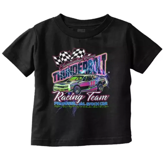 Championship Racing Thunderbolt Racing Team Toddler T Shirt TODDLER SHORT SLEEVE TEE BELLA CANVAS 3001T