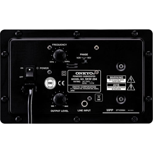 onkyo skw204 bass reflex powered subwoofer