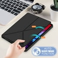 thumbnail image 5 of Feishell for iPad Pro 12.9 inch 2022/2021/2020/2018 Cover with Pencil Holder,Shockproof Magnetic Flip Two Angle View Kickstand Auto Sleep/Wake Up Function Smart Case,Black, 5 of 7