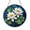 Acrylic 3.5 Inch, variant on Circular Stained Glass Window – White Water Lilies with Green Lily Pads and Blue Water