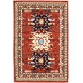 thumbnail image 1 of Unique Loom Taftan Collection Geometric Tribal Area Rug, 4 x 6 Feet, Terracotta/Ivory, 1 of 5