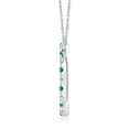 thumbnail image 2 of Angara Natural 1.2 Ct. Emerald with Diamond Fashion Pendant Necklace in 14K White Gold for Women with 18 Inch Cable Chain, 2 of 7