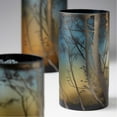 thumbnail image 2 of CYAN DESIGN MIOMBO Vase Bohemian Cylindrical Green Blue White/Cream Glass, 2 of 3