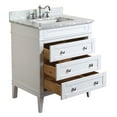 thumbnail image 4 of Eleanor 30" Bathroom Vanity with White Cabinet and Carrara Marble Top, 4 of 7
