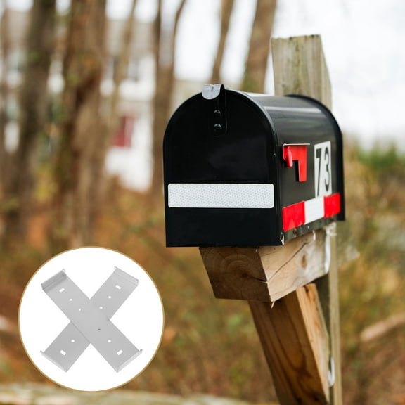 UPKOCH 2Pack Compact Aluminum Mailbox Brackets For Post Secure Installation