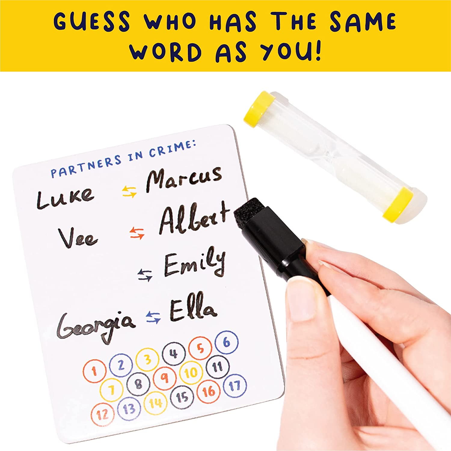 Lucky Egg Partners in Crime: A Mysteriously Fun Drawing & Guessing Card Game! Party Games for Adults and Family - Do You Think in Sync? Can You Articulate? Family Games