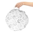 thumbnail image 2 of Geometric Round Floor Cushion with Handle, Seashell Style Abstract Designs in Neutral Tones Pattern, Decorative Pillow for Living Room & Dorms, 18" Round, Taupe Grey Pale Grey, by Ambesonne, 2 of 4