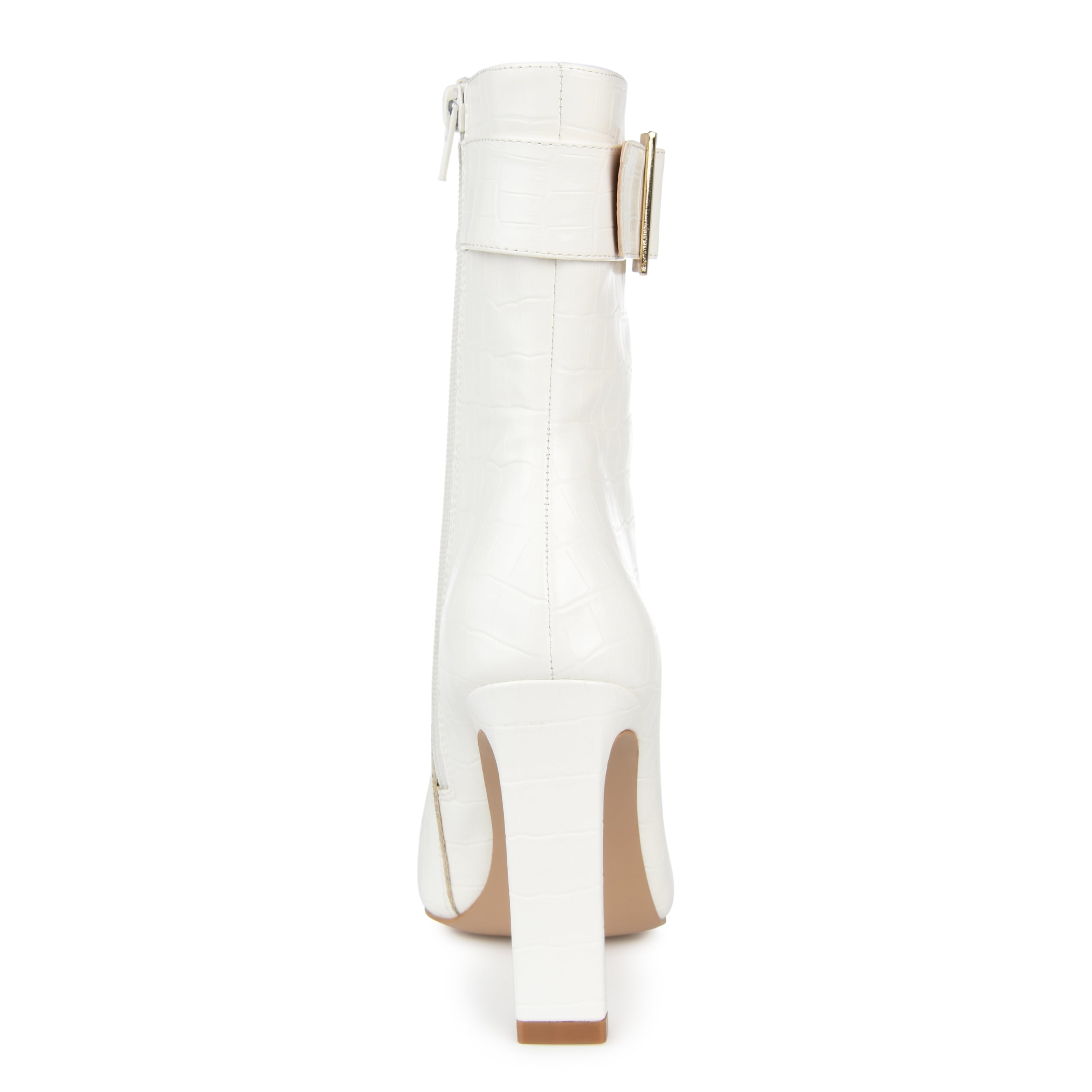 Journee Womens Elanie Inside Zip Block Heel Booties