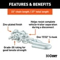 thumbnail image 2 of CURT 80300 27-Inch Trailer Safety Chain with 17/32-In S-Hook, 7,000 lbs Break Strength, 2 of 6