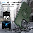 thumbnail image 3 of Strong Magnetic for iPhone 15 Case, Compatible with MagSafe, Military-Grade Protection, Yellowing Resistant, Scratch-Resistant Back, Magnetic Phone Case for iPhone 15, Midnight Green, 3 of 14