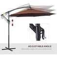 thumbnail image 5 of Outsunny 10' Cantilever Hanging Tilt Offset Patio Umbrella with UV & Water Fighting Material and a Sturdy Stand, Brown, 5 of 10