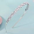thumbnail image 4 of MIALLO Silver Pearl Marquise Zircon Headband, Vintage Bridal Hair Hoop for Wedding and Engagement, 4 of 8