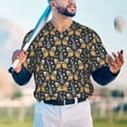 thumbnail image 6 of Balery Flower Butterfly Baseball Jersey for Men Casual Button Down Shirts Short Sleeve Active Team Sports Uniform-Small, 6 of 9