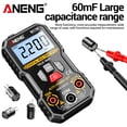 thumbnail image 3 of ANENG Multi-function Digital Multimeter NCV Voltage Tester AC/DC Voltage Current Meter Resistance Capacitance Diode Test Live Wire Check Battery Detection Auto Shut Off On/Off Beep ,Black, 3 of 10