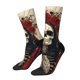 thumbnail image 1 of Balery Gothic Skull With Roses Calcetas Largas con Estampado para Hombre y Mujer – Suaves y Transpirables, Talla Única (US 5-11), 1 of 6