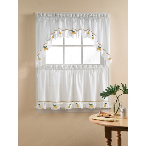 Lemons Kitchen Swag, Tier or Valance, Yellow - Walmart.com