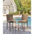thumbnail image 2 of Signature Design by Ashley Walton Bridge Indoor/Outdoor Bar Stool, Set of 2, Driftwood, 2 of 6