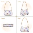 thumbnail image 7 of FORMRS Womens Shoulder Bag with Chain Strap Clutch Purse Cute Tote Handbag, Purple Flower Pattern, 7 of 7