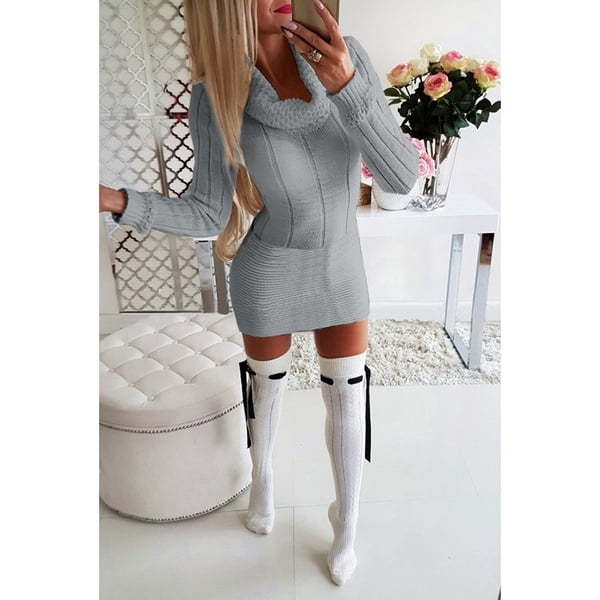 high neck winter dress