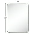 thumbnail image 3 of 24x32'' Chrome Mirrors for Bathroom, Chrome Bathroom Vanity Mirror, Rounded Rectangle Mirror, Stainless Steel Anti-Rust Tube Metal Frame Wall Mounted Mirror, Vertically/Horizontal Hanging, 3 of 11