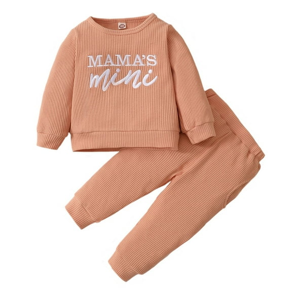 18 Months Baby Girls Clothes 24 Months Girls 2PCS Fall Winter Outfits Letter Print Toddler Girls Long Sleeve Top Pants Set